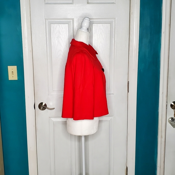 Notations Jacket Cape Top Red Small - Picture 7 of 12